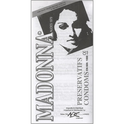 Madonna Nudes 1979 - Condom Packet memorabilia French MADMMNU422607