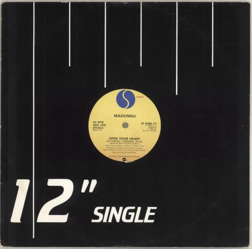 Madonna Open Your Heart 12" vinyl single (12 inch record / Maxi-single) UK MAD12OP700675