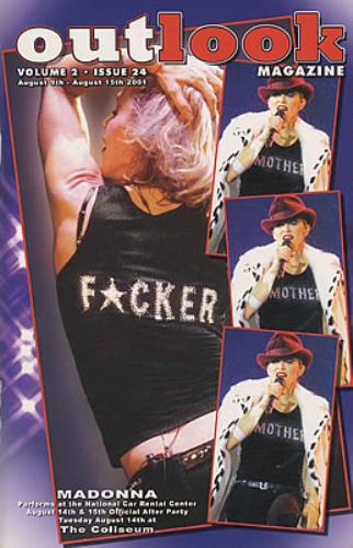 Madonna Outlook - August 2001 magazine US MADMAOU378674