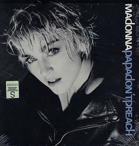 Madonna Papa Don't Preach 12" vinyl single (12 inch record / Maxi-single) Canadian MAD12PA49762