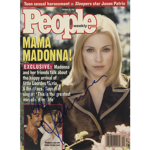 Madonna People Weekly - October 1996 - Autographed magazine US MADMAPE460698