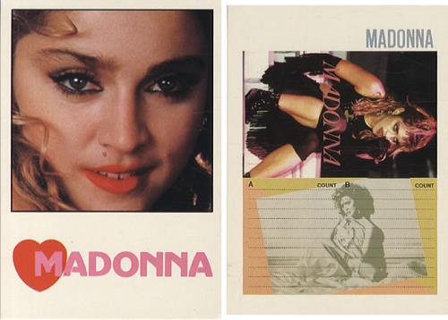 Madonna Postcard Set handbill French MADHBPO345340