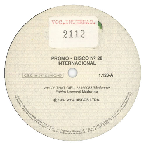 Madonna Quem E Essa Garota 12" vinyl single (12 inch record / Maxi-single) Brazilian MAD12QU181825