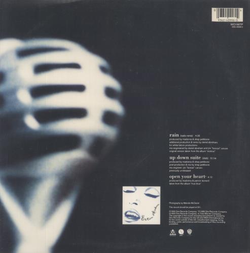 Madonna Rain + Insert 12" vinyl picture disc (12 inch picture record) UK MAD2PRA19367