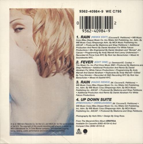 Madonna Rain CD single (CD5 / 5") French MADC5RA25390