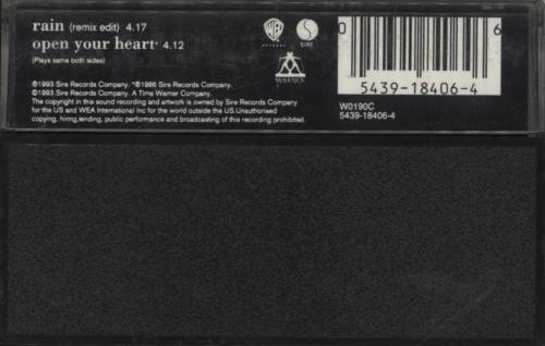 Madonna Rain cassette single UK MADCSRA767981