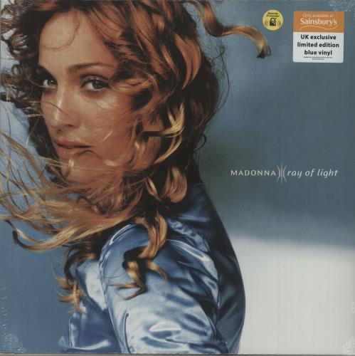 Madonna Ray Of Light - Blue Vinyl - Sainsbury's - Sealed 2-LP vinyl record set (Double LP Album) UK MAD2LRA685463