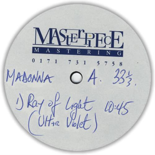 Madonna Ray Of Light - Ultra Violet 12" vinyl single (12 inch record / Maxi-single) UK MAD12RA406431