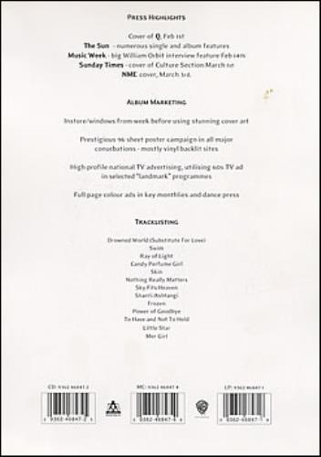 Madonna Ray Of Light handbill UK MADHBRA379128