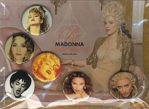 Madonna Re-Invention World Tour Badge Pack memorabilia UK MADMMRE375615