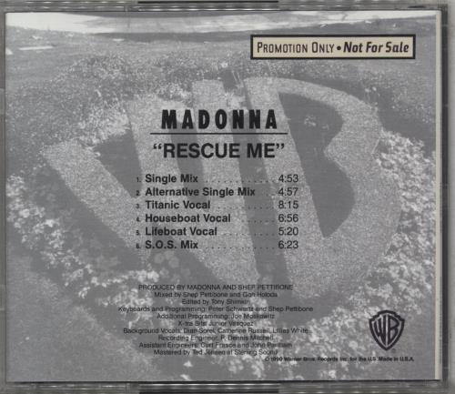 Madonna Rescue Me CD single (CD5 / 5") US MADC5RE03576