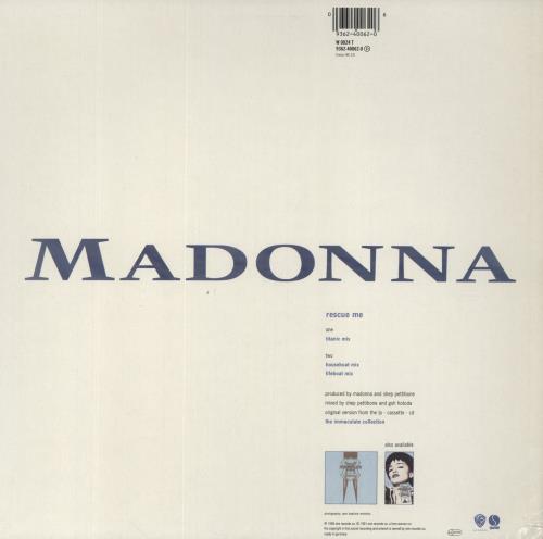 Madonna Rescue Me 12" vinyl single (12 inch record / Maxi-single) UK MAD12RE35784