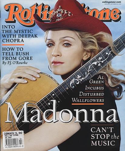 Madonna Rolling Stone - September 2000 magazine US MADMARO378815