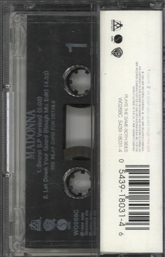 Madonna Secret - Clear cassette single UK MADCSSE729519