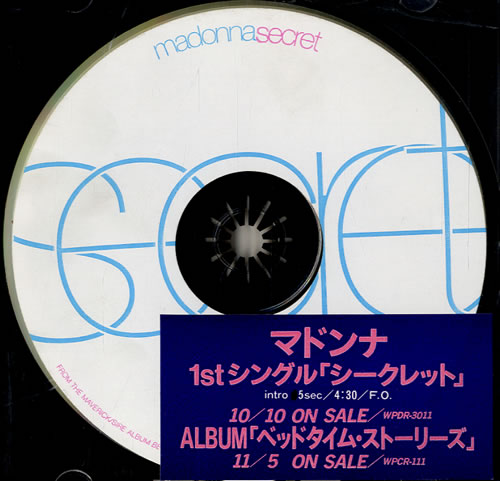 Madonna Secret - Stickered Case With Japanese Sticker CD single (CD5 / 5") US MADC5SE431519