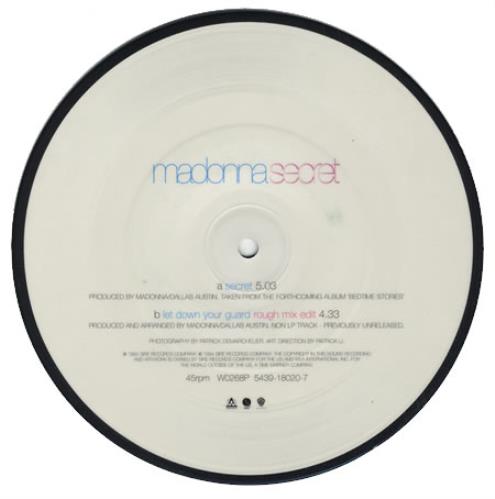 Madonna Secret 7" vinyl picture disc (7 inch picture disc single) UK MAD7PSE33677