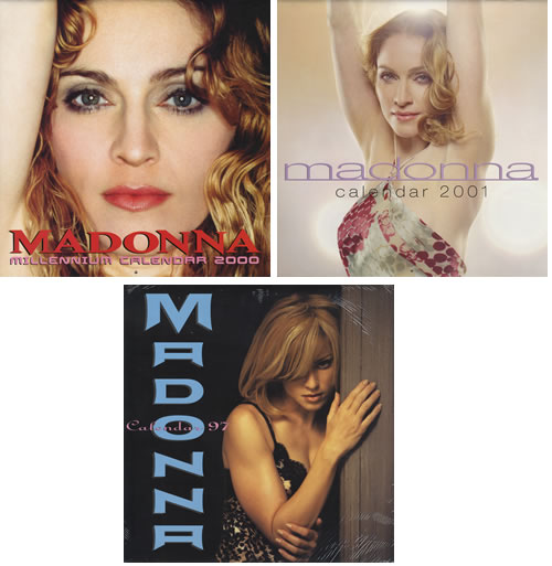Madonna Set Of 3 Calendars calendar US MADCASE368724