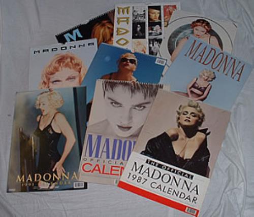 Madonna Set of Calenders - 9 calendar UK MADCASE226729
