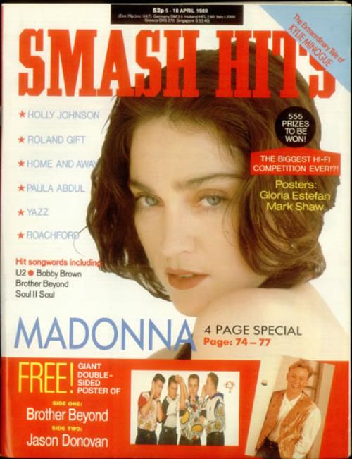 Madonna Smash Hits magazine UK MADMASM327521