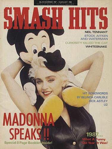 Madonna Smash Hits book UK MADBKSM334878
