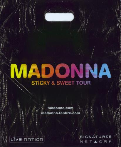 Madonna Sticky & Sweet Tour + carrier bag tour programme UK MADTRST476654