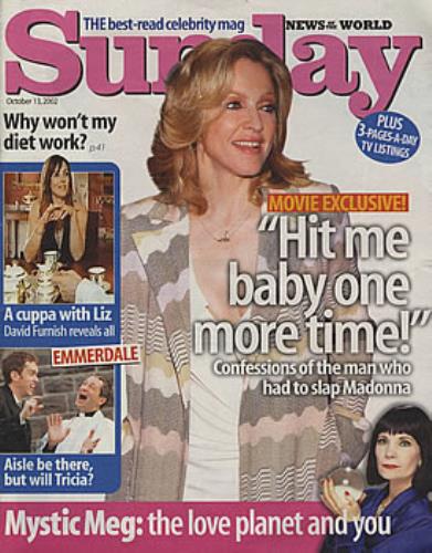Madonna Sunday - October 2002 magazine UK MADMASU379084