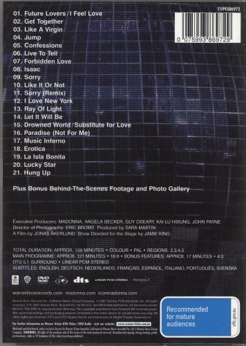 Madonna The Confessions Tour DVD Australian MADDDTH728954