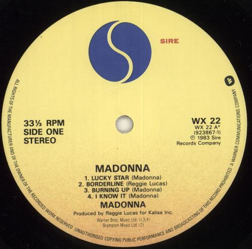 Madonna The First Album - UK label design vinyl LP album (LP record) UK MADLPTH721886