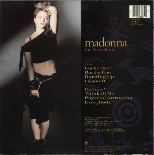 Madonna The First Album - UK label design vinyl LP album (LP record) UK MADLPTH721886