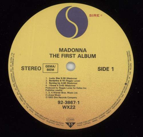 Madonna The First Album vinyl LP album (LP record) UK MADLPTH865630