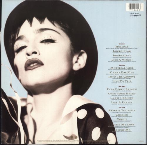Madonna The Immaculate Collection + Lyric insert 2-LP vinyl record set (Double LP Album) UK MAD2LTH738413