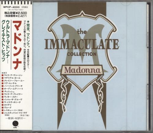 Madonna The Immaculate Collection + obi CD album (CDLP) Japanese MADCDTH785206