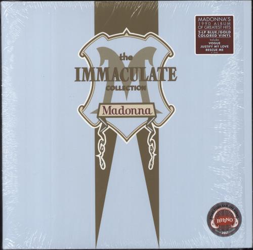 Madonna The Immaculate Collection - Blue/Gold Vinyl 2-LP vinyl record set (Double LP Album) US MAD2LTH666129
