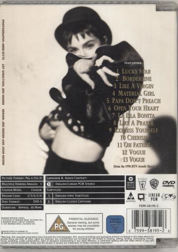 Madonna The Immaculate Collection DVD UK MADDDTH231613