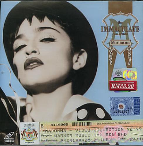 Madonna The Immaculate Collection Video CD Malaysia MADVDTH312534