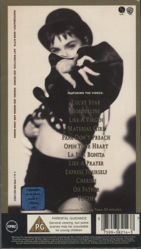 Madonna The Immaculate Collection video (VHS or PAL or NTSC) UK MADVITH68161