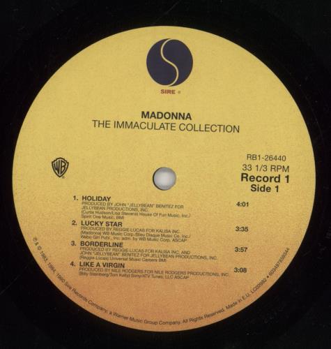 Madonna The Immaculate Collection 2-LP vinyl record set (Double LP Album) UK MAD2LTH813624