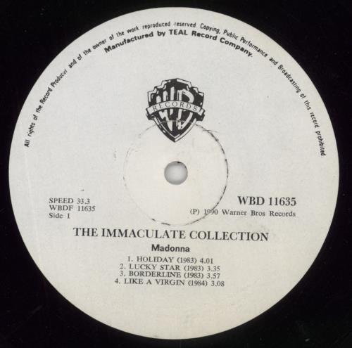 Madonna The Immaculate Collection 2-LP vinyl record set (Double LP Album) South African MAD2LTH849014