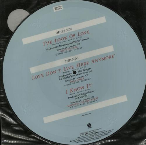 Madonna The Look Of Love + Stickered 12" vinyl picture disc (12 inch picture record) UK MAD2PTH01779