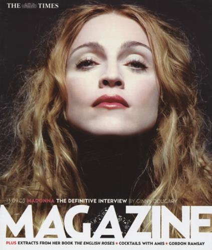 Madonna The Times Magazine magazine UK MADMATH380899