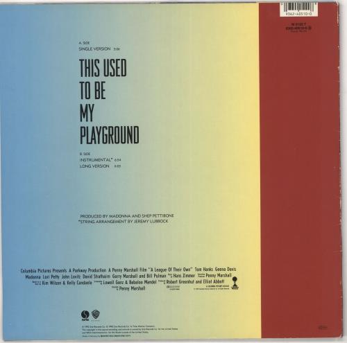 Madonna This Used To Be My Playground 12" vinyl single (12 inch record / Maxi-single) German MAD12TH721470