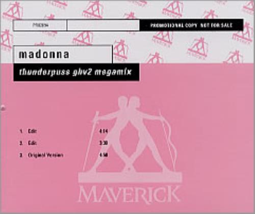 Madonna Thunderpuss GHV2 Megamix CD single (CD5 / 5") German MADC5TH202210