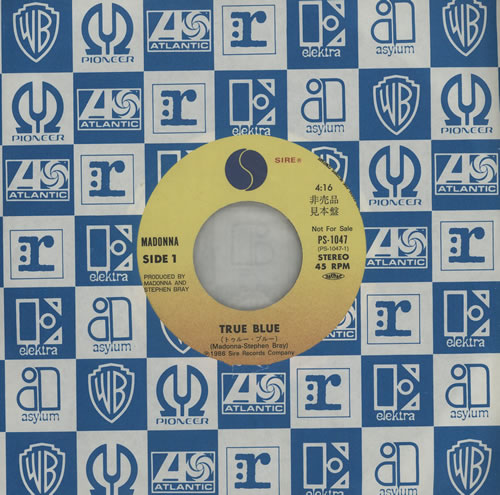 Madonna True Blue 7" vinyl single (7 inch record / 45) Japanese MAD07TR122994