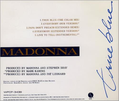 Madonna True Blue CD album (CDLP) Japanese MADCDTR241865