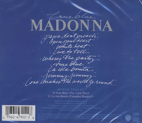 Madonna True Blue CD album (CDLP) Colombian MADCDTR263461