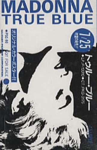 Madonna True Blue cassette album Japanese MADCLTR314653