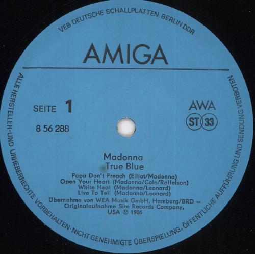 Madonna True Blue vinyl LP album (LP record) German MADLPTR728967