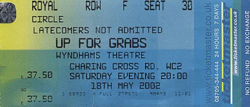 Madonna Up For Grabs + Ticket Stubs tour programme UK MADTRUP368658