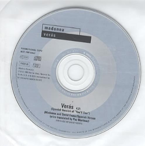 Madonna Veras CD single (CD5 / 5") German MADC5VE72969