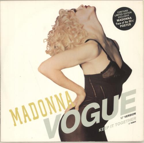 Madonna Vogue + Poster - EX 12" vinyl single (12 inch record / Maxi-single) UK MAD12VO237920
